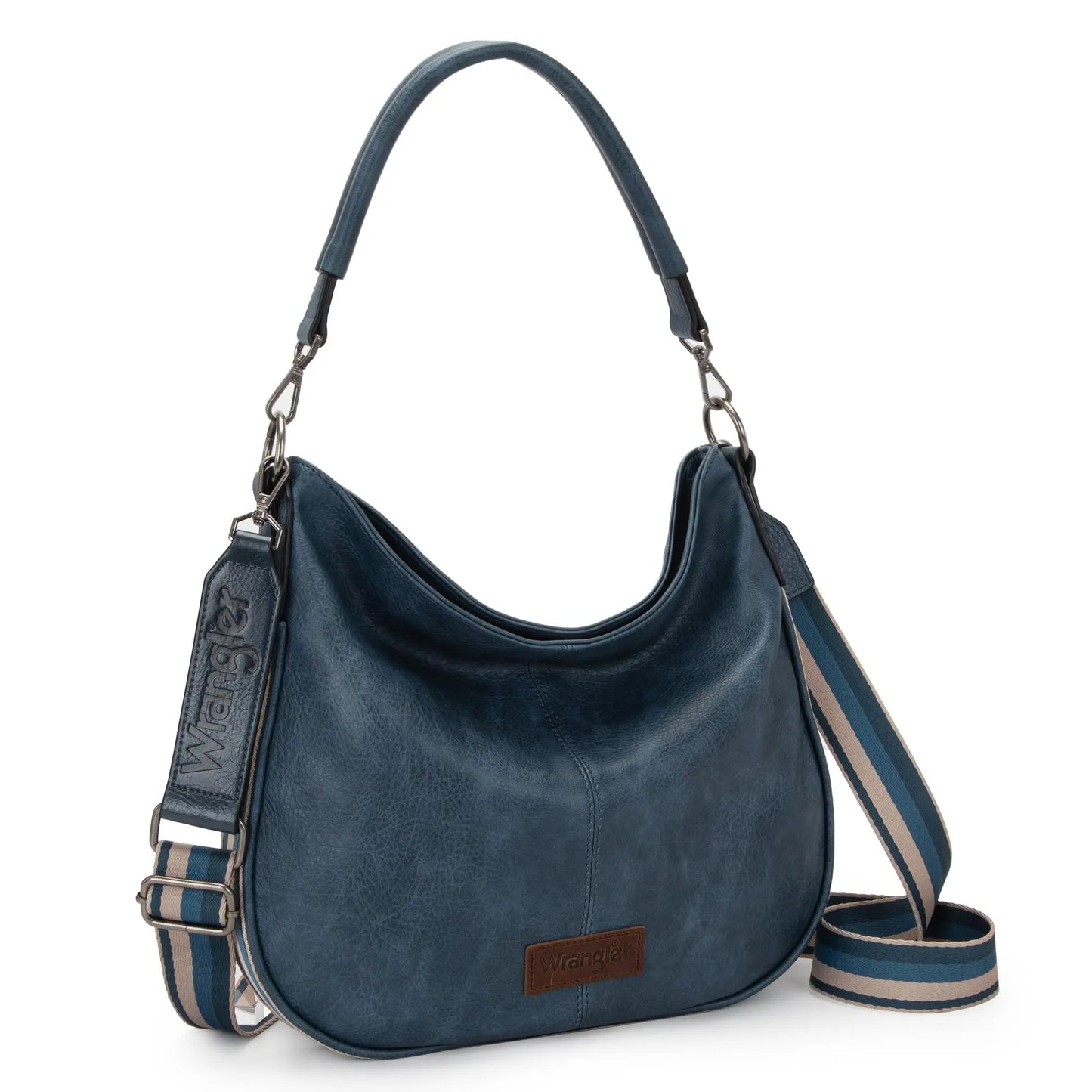 Wrangler Hobo Bags Large Crossbody Bags for Women Shoulder Purses with Striped Cotton Straps