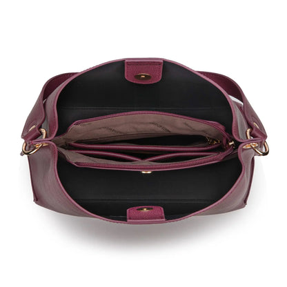 Montana West Medium Hobo Purse for Women 3 Compartment Bucket Shoulder Bag with Crossbody Strap