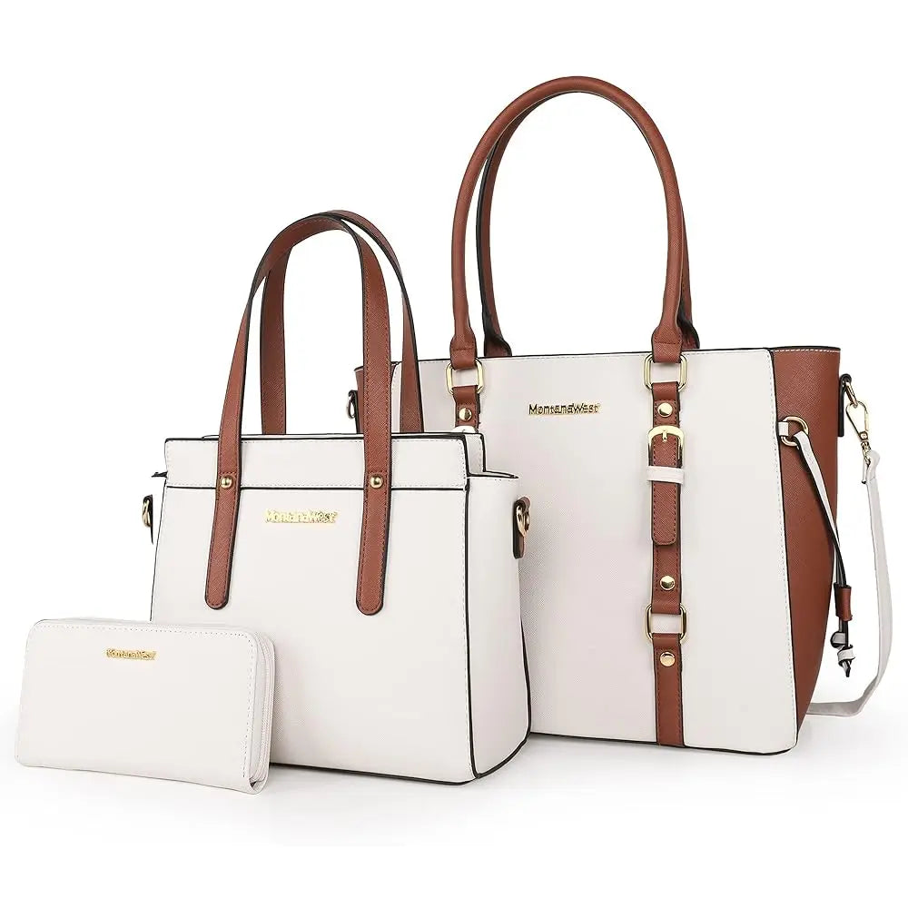 Montana West 3PCS Purses for Women  Tote Bag and Wallet Set Shoulder Satchel Handbags