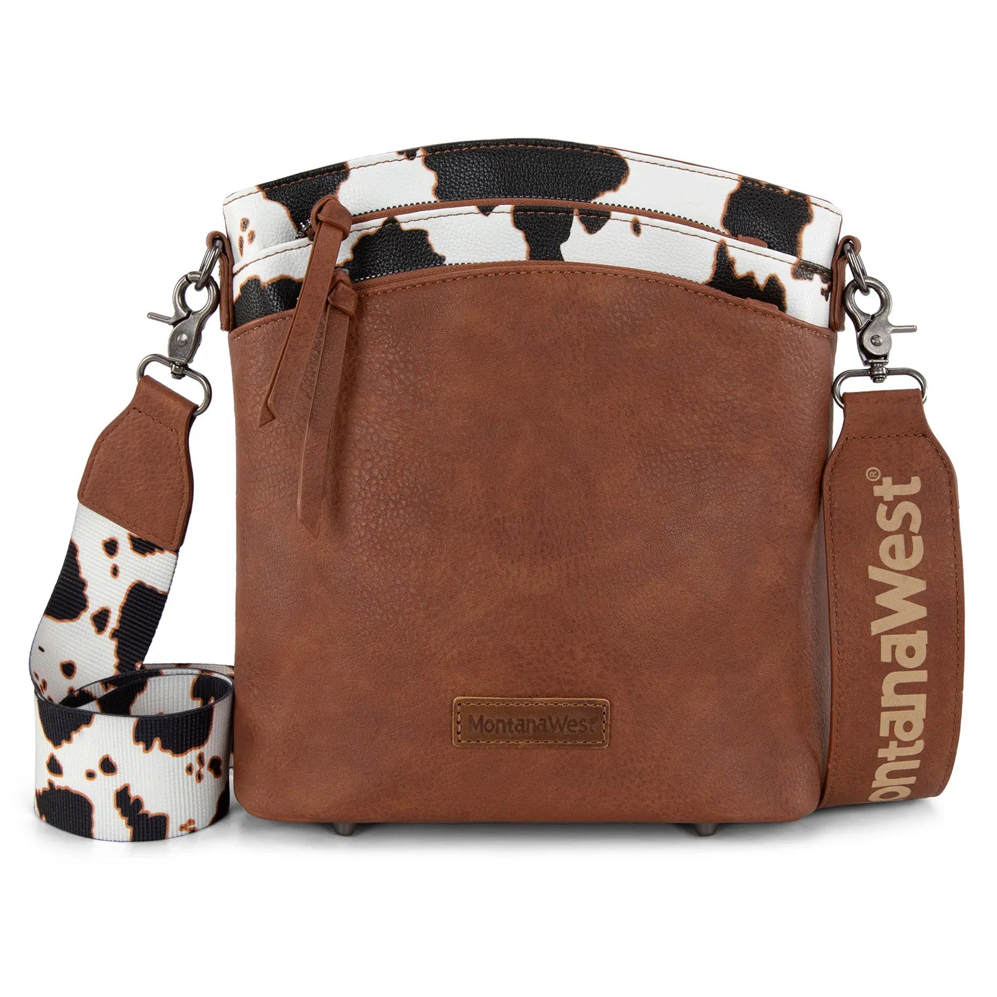 Montana West Double Compartments Cross Body Bag for Women with Adjustable Strap