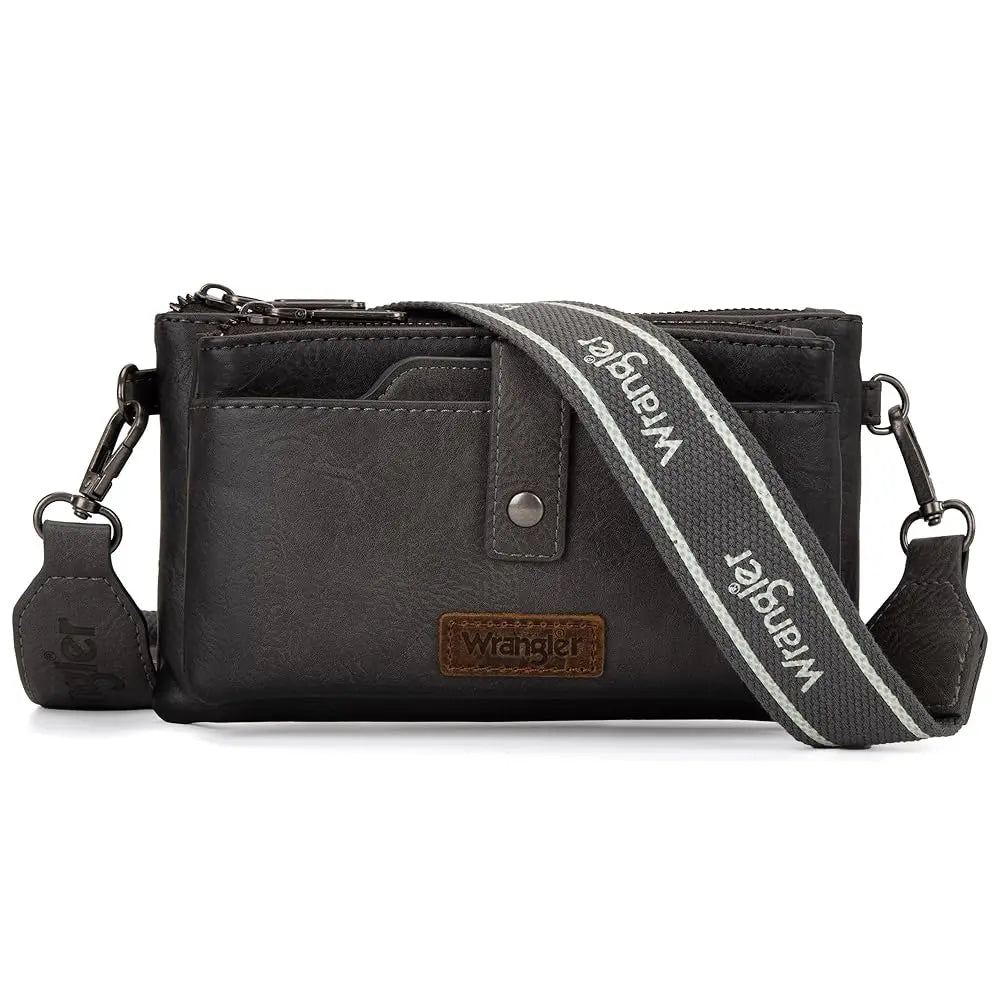 Wrangler Wallet Purse for Women Multi-function Crossbody Bags Wallet Women with Double Layer Small Purse