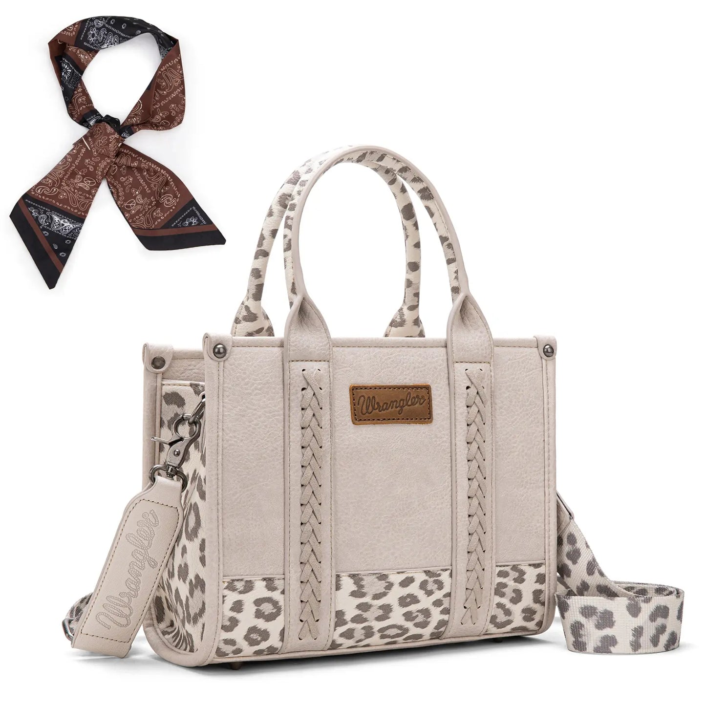 Wrangler Tote Bag for Women Western Cow Print Purse Designer Top Handle Handbags