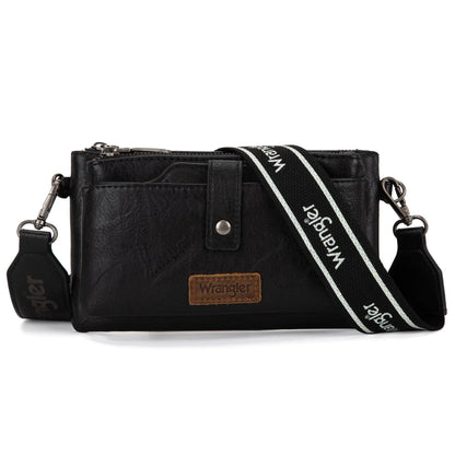 Wrangler Wallet Purse for Women Multi-function Crossbody Bags Wallet Women with Double Layer Small Purse