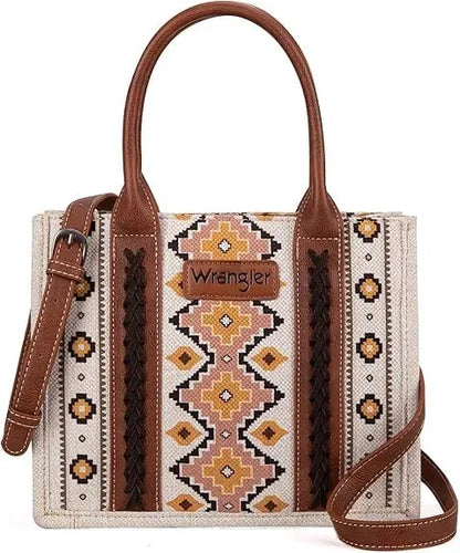 Wrangler Tote Bag for Women Purses Aztec Handbags Western Purses wrangler totebag wide tote