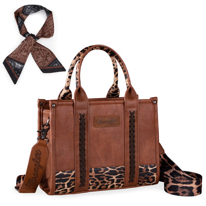 Wrangler Tote Bag for Women Western Cow Print Purse Designer Top Handle Handbags