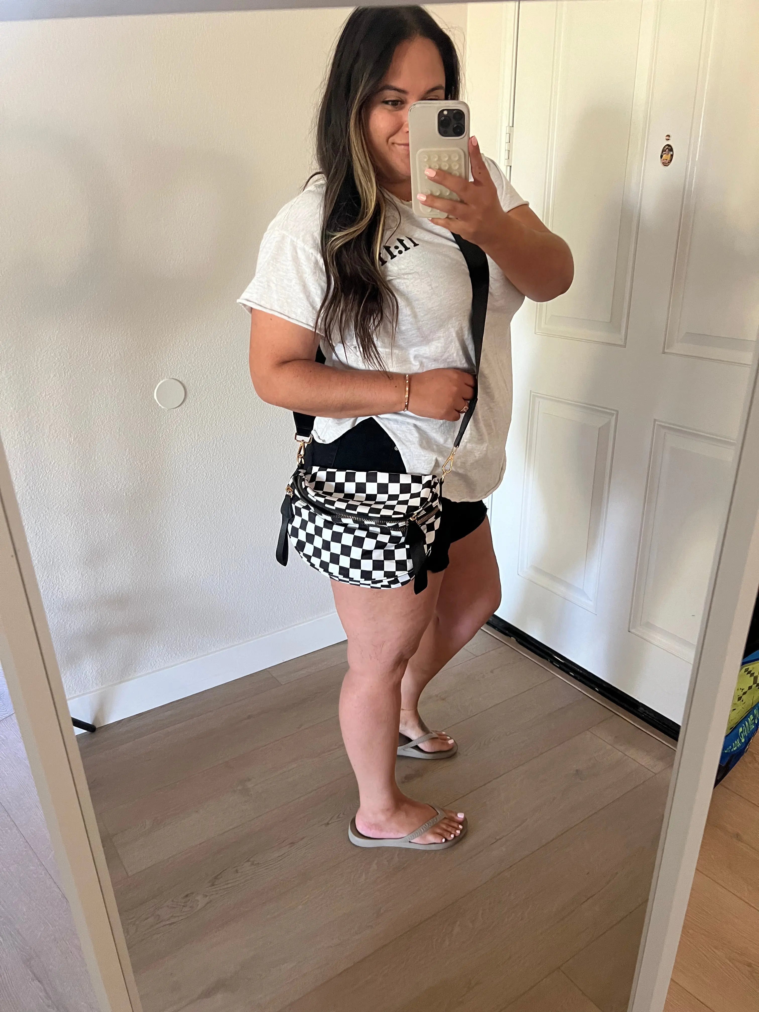 Gold Blush BEST SELLING Nylon Bum Bag Crossbody Bag MORE COLORS! Checkered Bum Bag Versatile Bum Bag