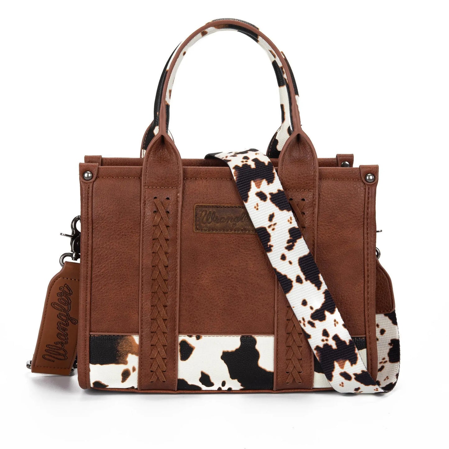 Wrangler Tote Bag for Women Western Cow Print Purse Designer Top Handle Handbags