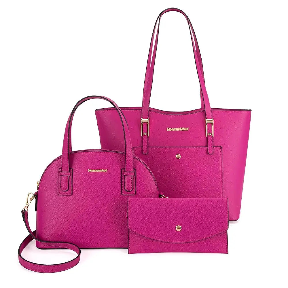 Montana West 3PCS Purses for Women  Tote Bag and Wallet Set Shoulder Satchel Handbags