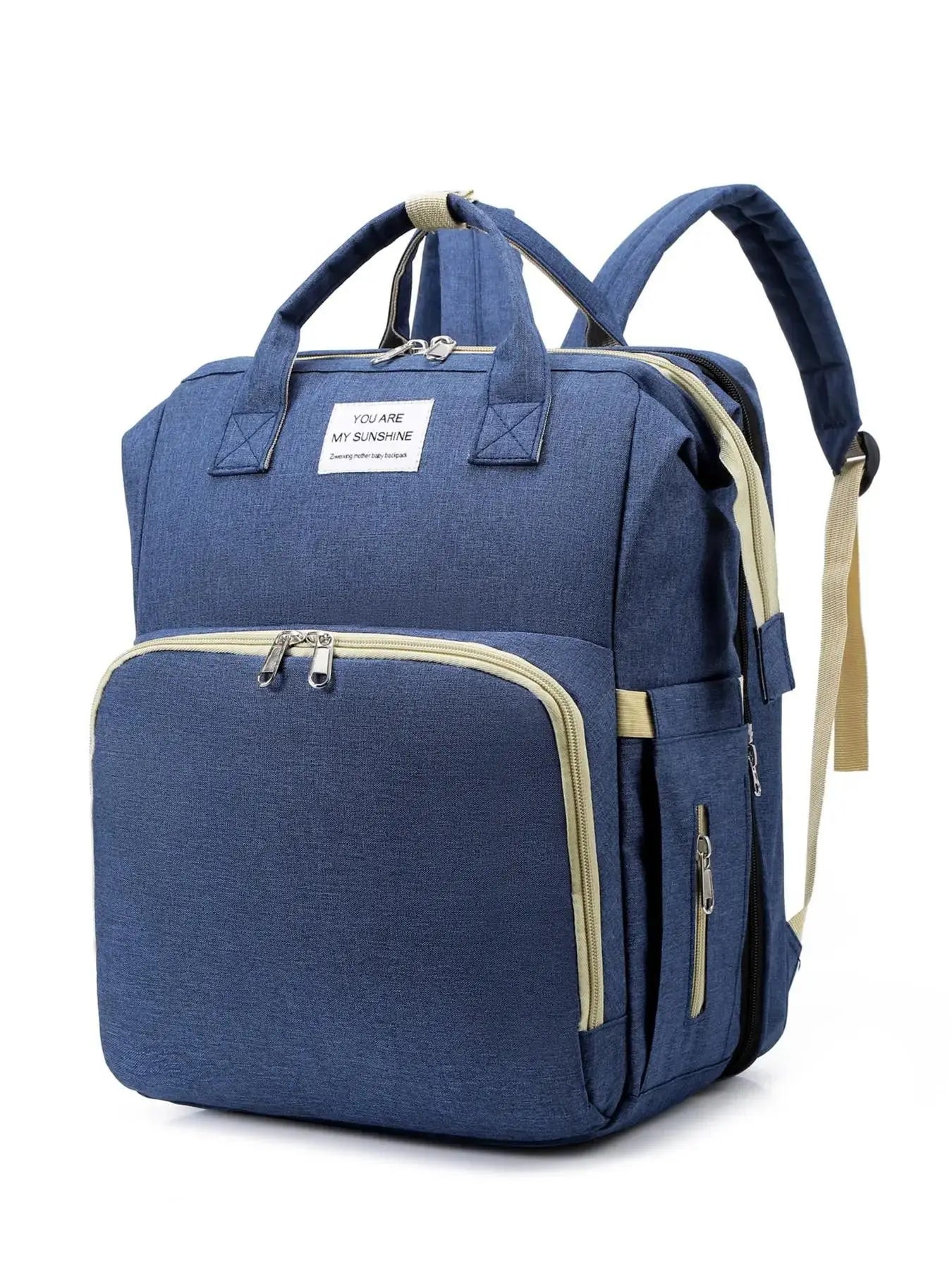 Casual Plain Color Large Capacity Zipper Backpack, Fashion Multi-functional Adjustable Strap Backpack for Women & Men, Multifunction Everyday Use Backpack, Multifunctional Backpack