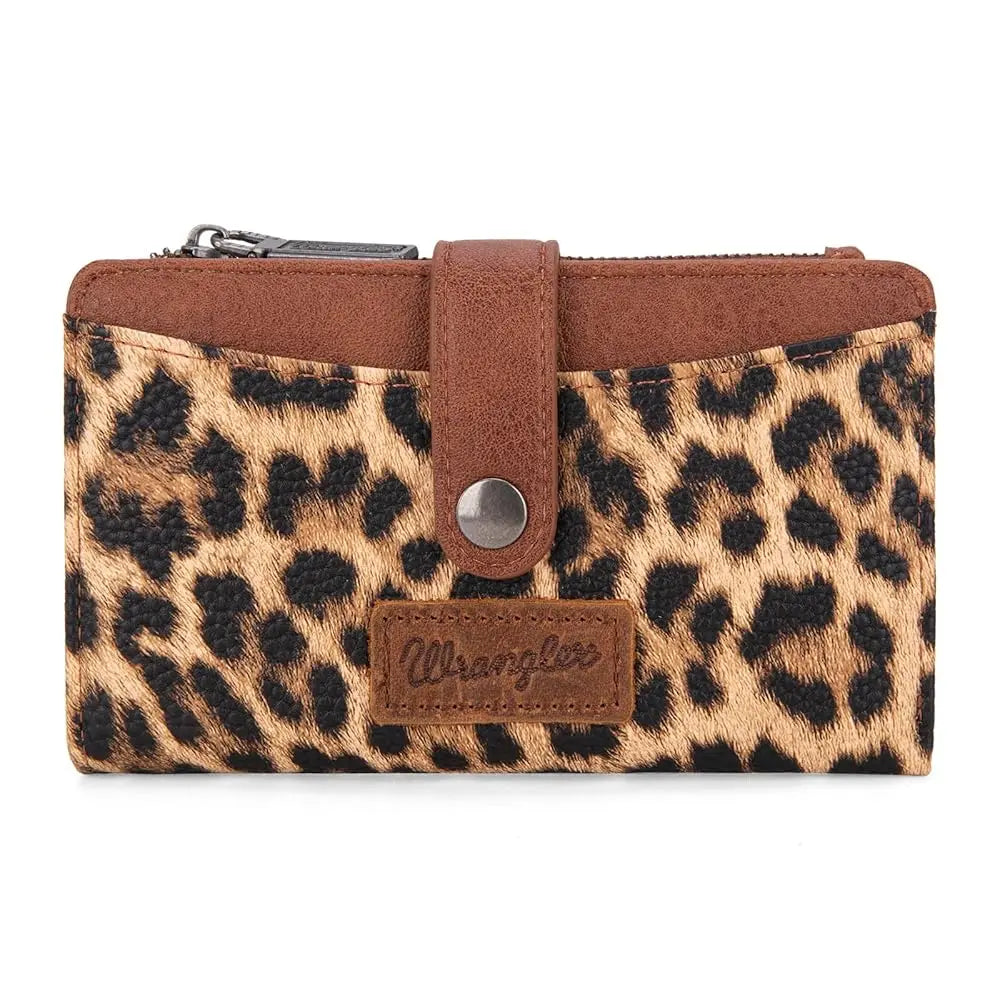 Wrangler Wallet for Women Cow Print Bifold Wallet Card Cases & Money Organizers