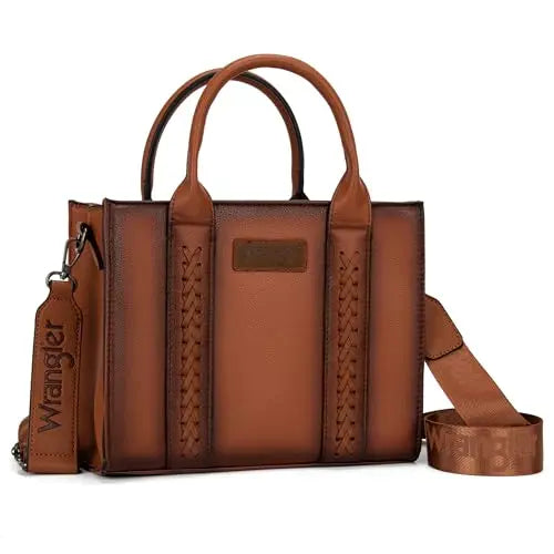 Wrangler Medium Tote Bag Top Handle Handbags Satchel Bag Women with Crossbody Strap