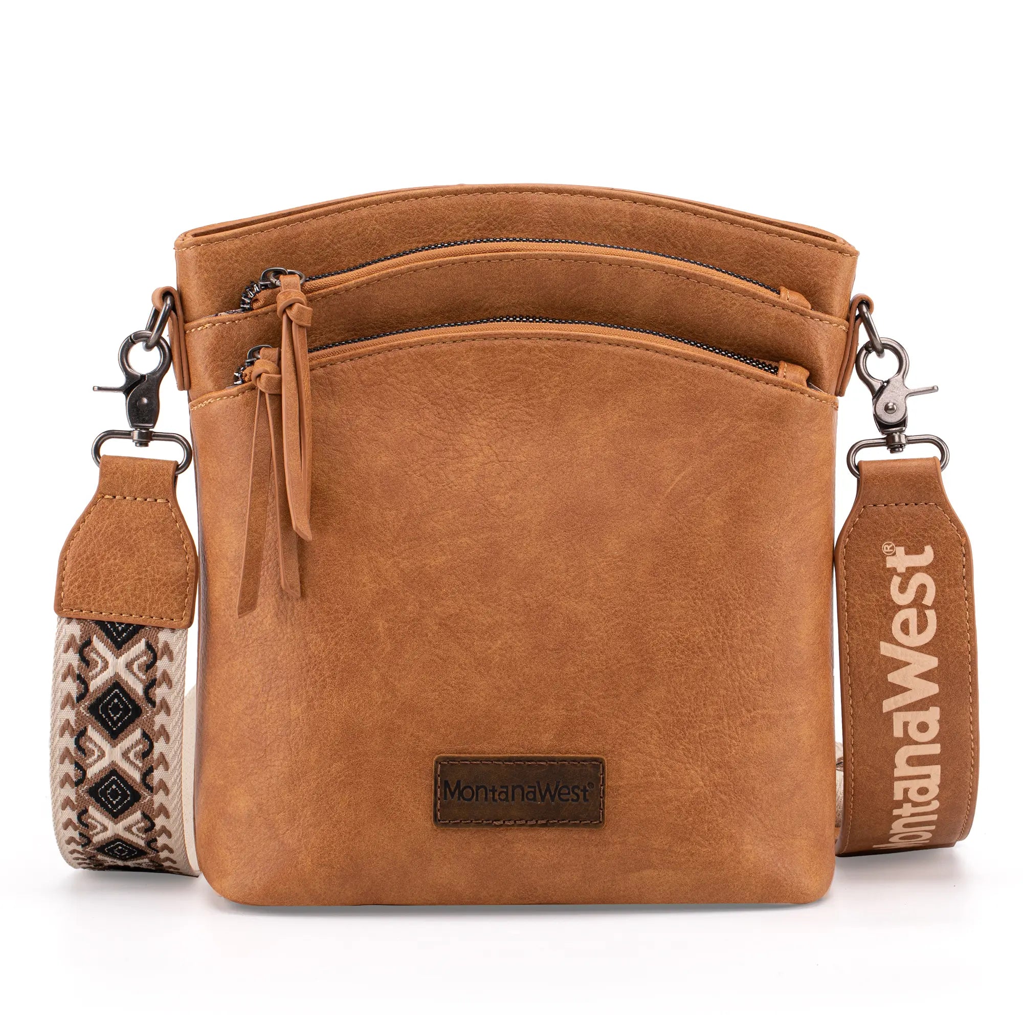 Montana West Double Compartments Cross Body Bag for Women with Adjustable Strap