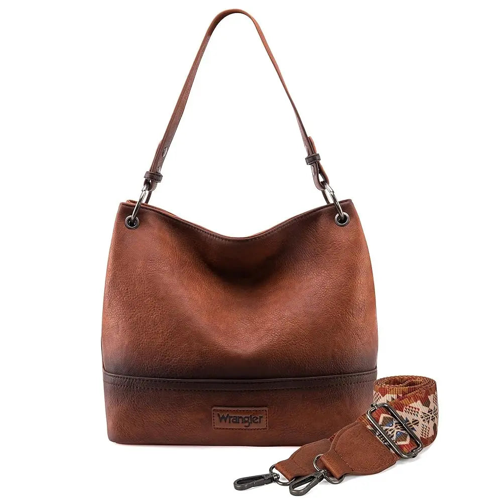 Wrangler Hobo Bag for Women Casual Shoulder Bag with Detachable Strap