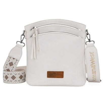 Montana West Double Compartments Cross Body Bag for Women with Adjustable Strap