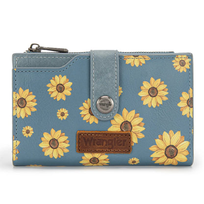 Wrangler Wallet for Women Cow Print Bifold Wallet Card Cases & Money Organizers