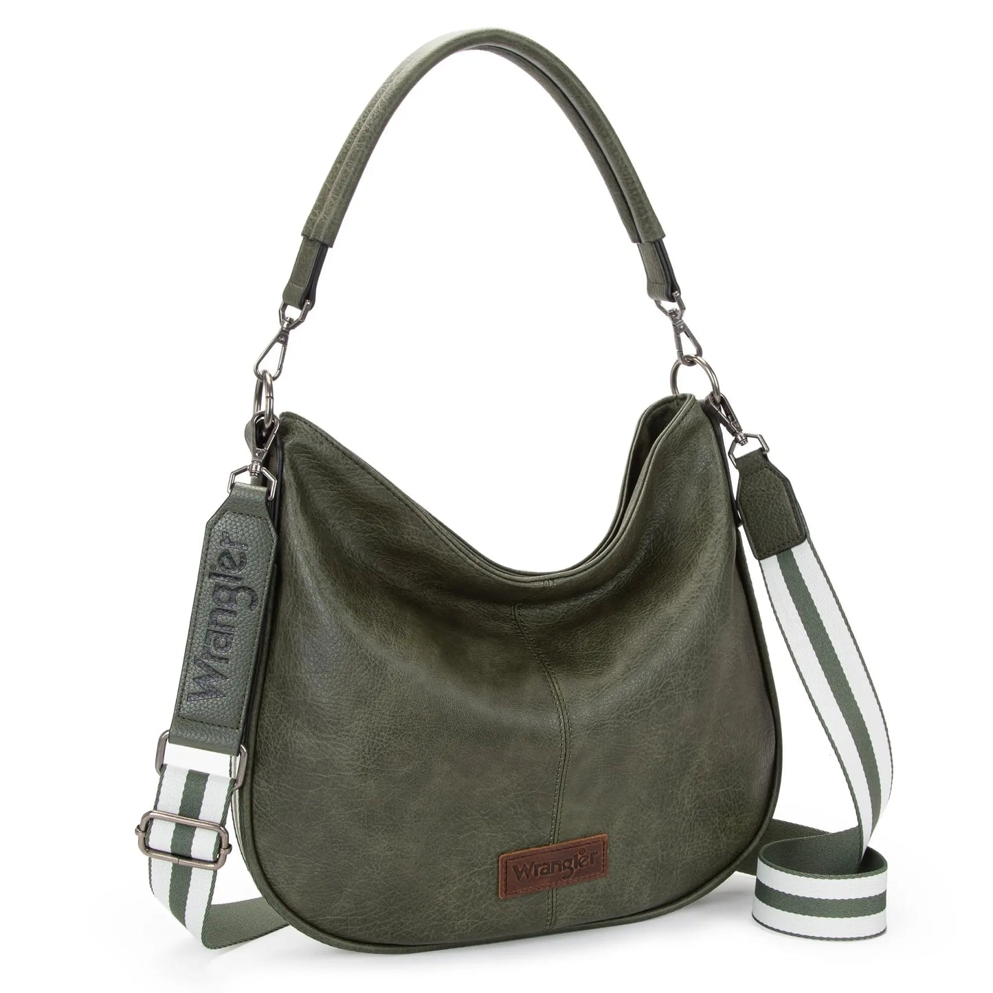 Wrangler Hobo Bags Large Crossbody Bags for Women Shoulder Purses with Striped Cotton Straps