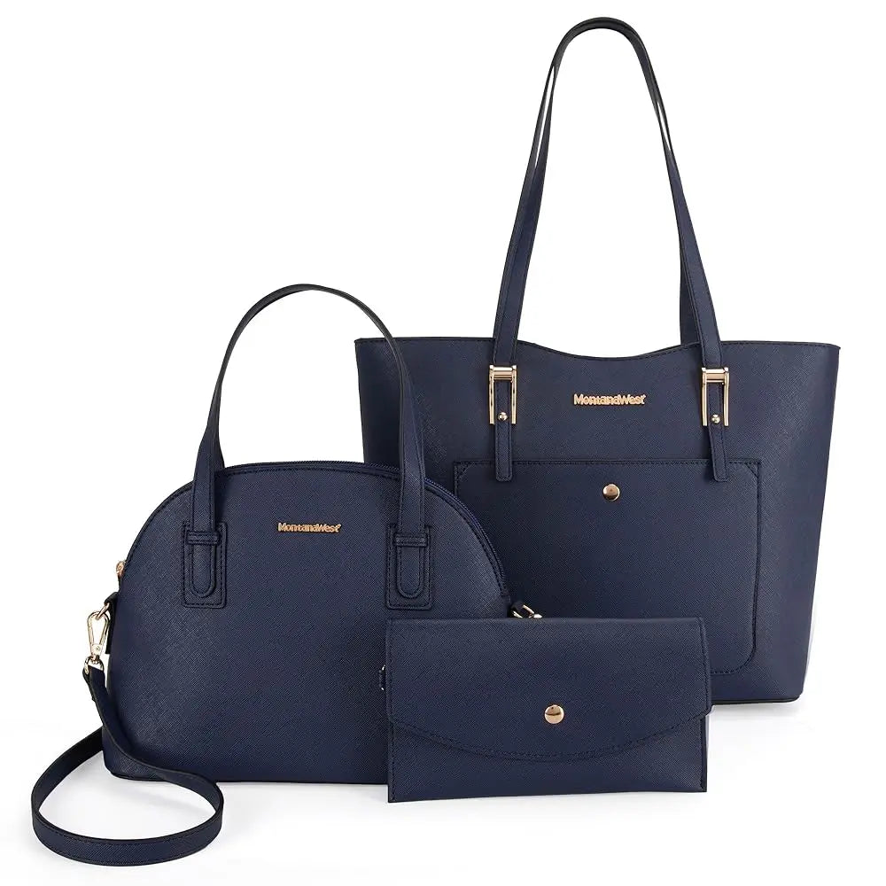 Montana West 3PCS Purses for Women  Tote Bag and Wallet Set Shoulder Satchel Handbags