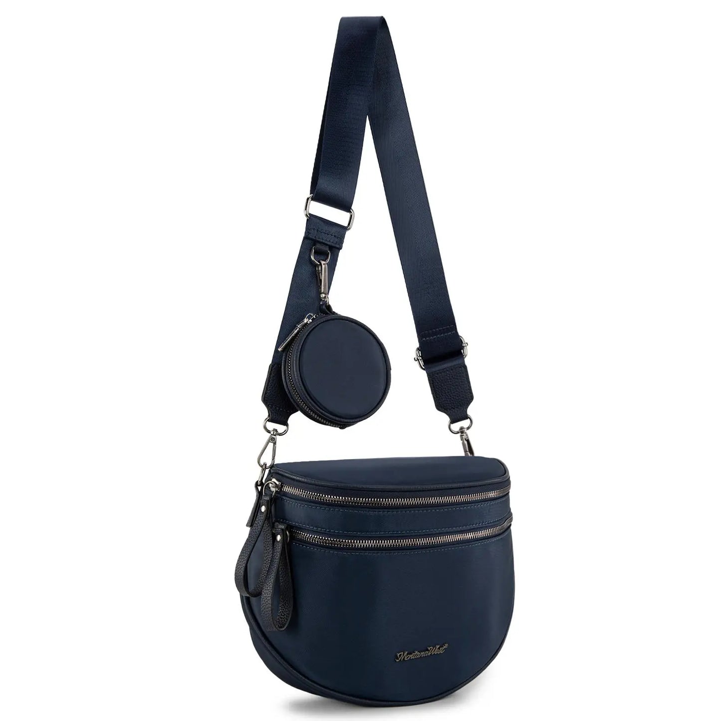 Montana West Large Bum Bag Nylon Crossbody Bags Mom Purse with with Coin Purse
